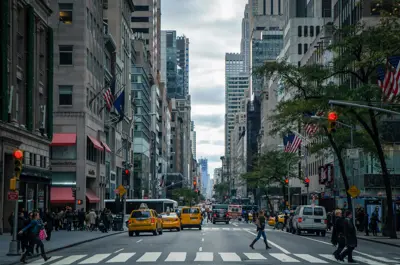 Busy City Street